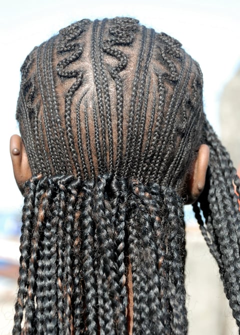 Afro hair with braids